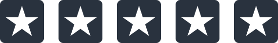 decorative 5 stars for trustpilot rating